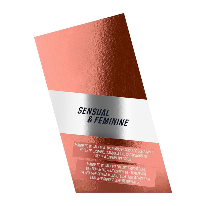 Bruno Banani Magnetic Woman Eau De Parfum, Parfum Captivant pentru Femei, Parfum Gurmand Chihlimbar cu Formulă Vegană, Extra Durată, 30 ml