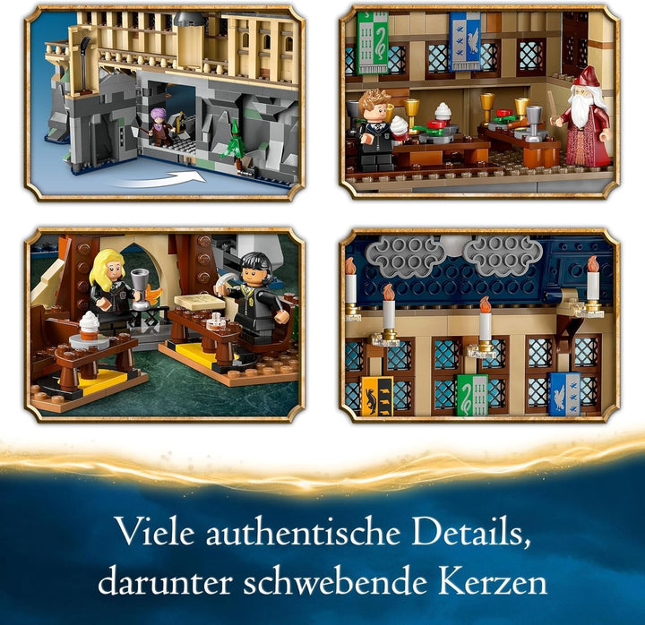 Castelul Hogwarts LEGO Harry Potter: Sala Mare, jucărie de colecționat, cu 11 minifigurine, inclusiv Hermione Granger, cadou magic pentru băieți și fete 76435