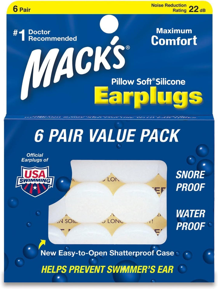 MACK'S Pillow Soft silicon dopuri de urechi, 6 perechi