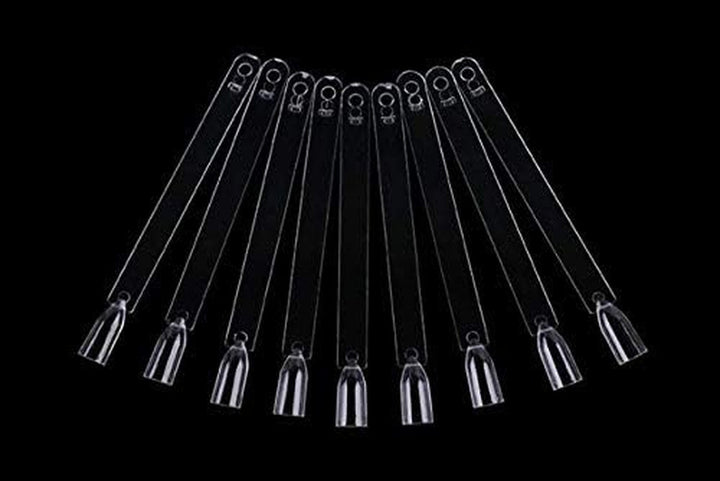 50 de bucăți de inele pentru sfaturi de artă pentru unghii, plăci transparente de culoare, bețișoare inelare pentru afișare a ojei, exerciții de salon de unghii, afișare a vârfurilor de unghii pentru afișare și exersare DIY Nail Art