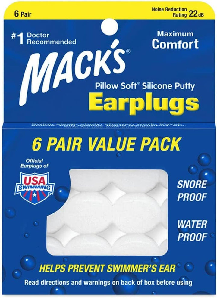MACK'S Pillow Soft silicon dopuri de urechi, 6 perechi