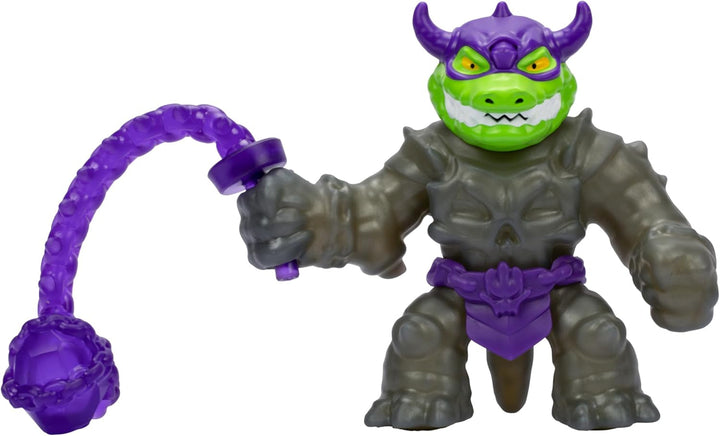 Heroes of Goo Jit Zu Stretch Strikers Deluxe Hero Pack Rock Jaw, figură de acțiune extensibilă cu peste 20 de unelte de luptă grozave