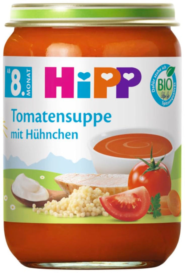 Hipp Bio Suppe Ab 8. Monat Tomatensuppe Mit Hühnchen, 190G, 6Er Pack (6X190G)