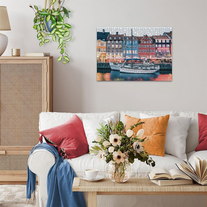 Ravensburger Puzzle Locuri scandinave 12000111 - Copenhaga, Danemarca - puzzle jigsaw de 1000 de piese pentru adulți și copii de peste 14 ani