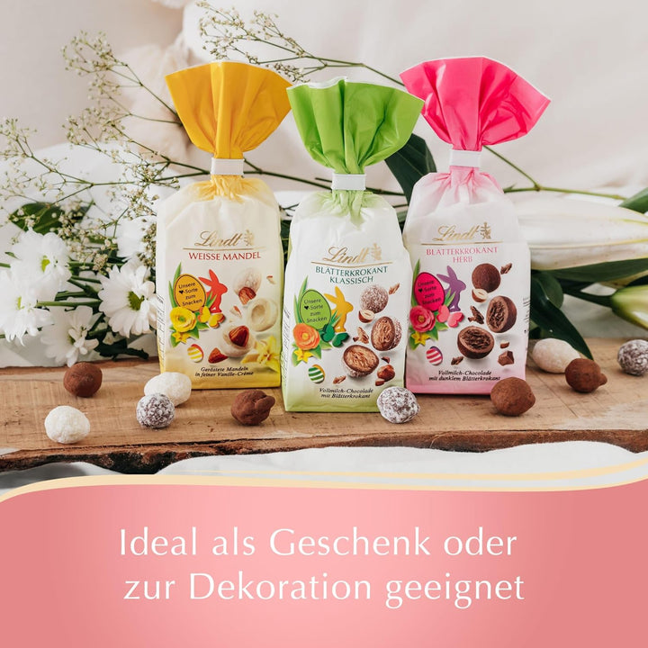 Lindt Schokolade Frühlings-Snacking Blätterkrokant | 100 G | Alpenvollmilch-Schokolade Mit Blätterkrokant | Oster Schokolade | Schokoladengeschenk | Ostereier | Schokoeier