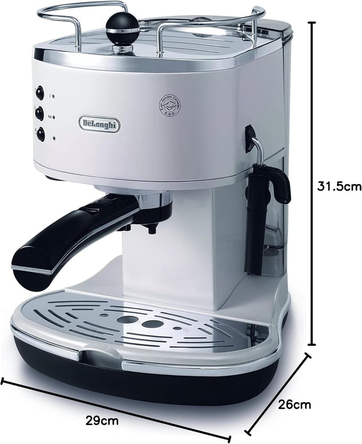De'Longhi Icona ECO 311.W - Mașină de cafea cu cappuccinatore - 15 bar, ECO311.W