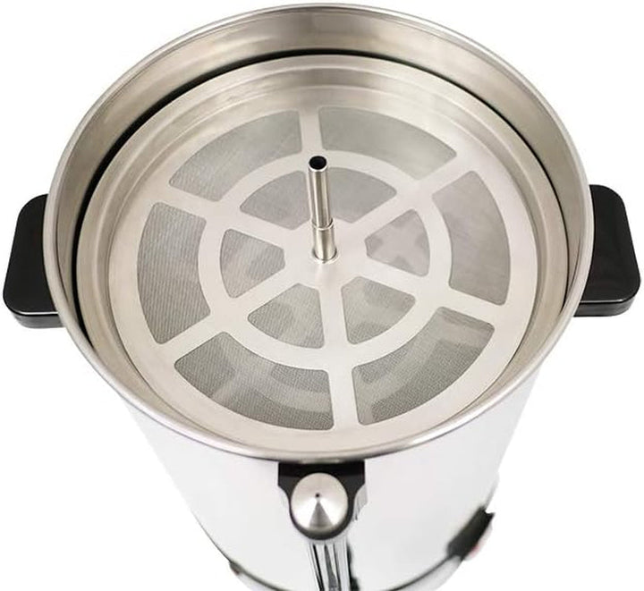 Aparat de cafea Gastro cu filtru rotund model Saromica 6005 Aparat de cafea industrial (6,75 litri, 40 de cești de cafea, funcție de preparare și menținere la cald), argintiu 317-1000