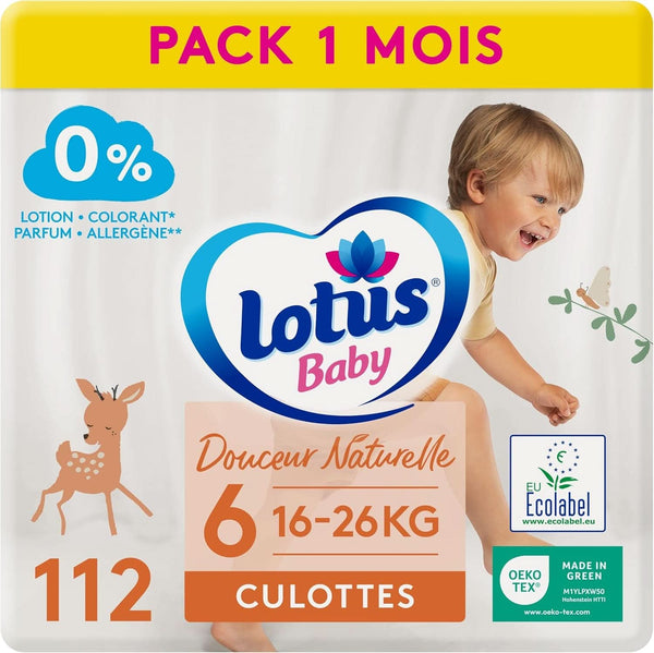 Douceur Naturelle – Höschen, Größe 6 (16-26 Kg) Pack 1 Monat – 112 Höschen