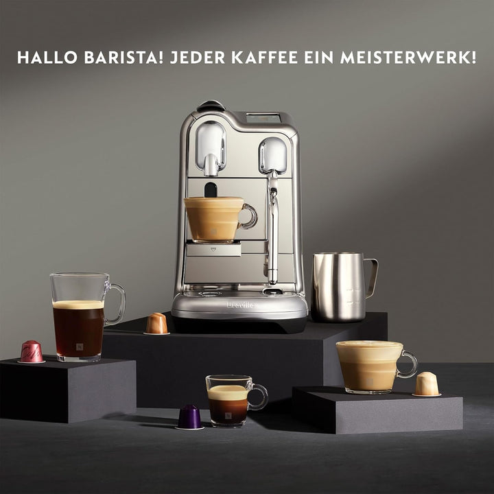 Nespresso SNE900 aparatul de cafea cu capsule Creatista Pro din Sage, oțel inoxidabil periat, oțel inoxidabil periat