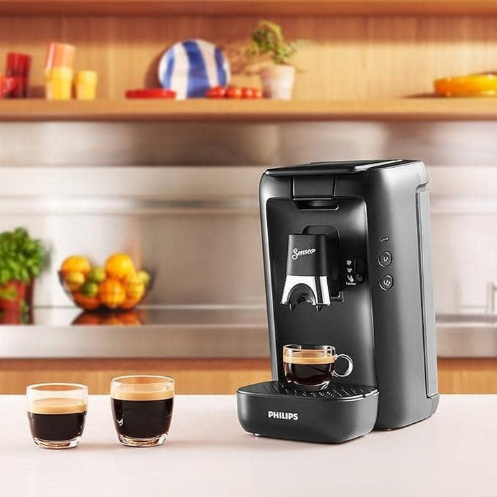 Espressor cu capsule Philips Senseo Maestro – tehnologie Intense plus, calitate premium a espresso-ului, design ecologic, rezervor de apă de 1,2 l, funcție memo, indicator de detartrare (CSA260/60)