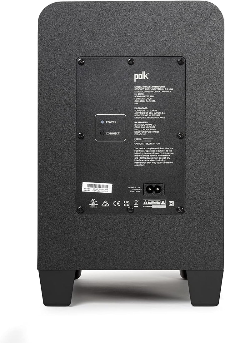 Polk Audio Signa S4 True Dolby Atmos TV Soundbar Mit Wireless Subwoofer, 3.1.2 Soundbar Für TV Geräte, HDMI Earc, Bluetooth, AUX, Optischer Eingang, Schwarz