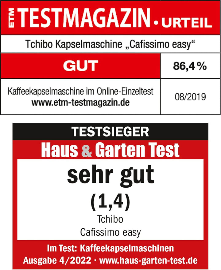 Tchibo Cafissimo "Easy" Aparat de cafea Aparat cu capsule pentru Caffè Crema, Espresso și cafea, alb