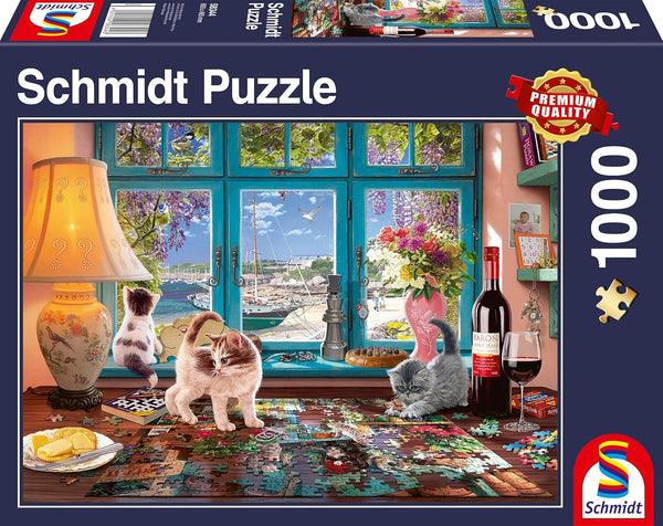 Schmidt Spiele 58344 La masa de puzzle, puzzle de 1000 de piese