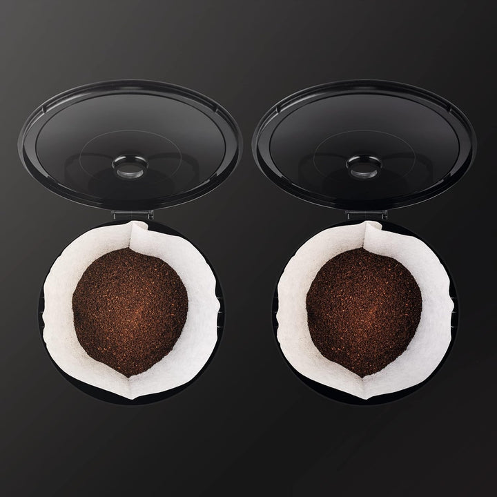 Cafetiera cu filtru Krups Duothek Thermo KT8501 | Două carafe cu vid separate | Performanță de izolare foarte bună | 2 X 850 W | 2 X 8 cești | Negru