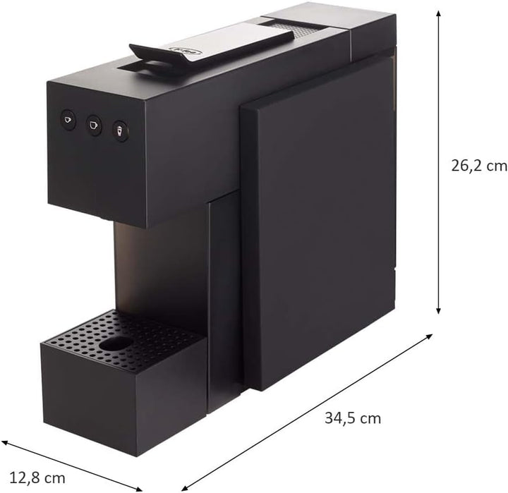 Aparat de capsule K-Fee SQUARE pentru cafea, ceai și cacao | Aparat de cafea compact | Încălzire rapidă | Rezervor de apă de 0,8 litri | 19 bar | Piano Black
