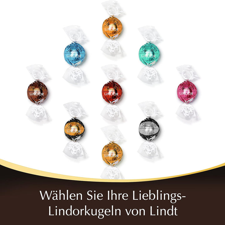 Lindt Schokolade LINDOR Kugeln Edelbitter | 400 G | Ca. 30 Kugeln Edelbitterschokolade Mit 70% Kakao Mit Dunkler Zartschmelzender Füllung | Pralinengeschenk | Schokoladengeschenk