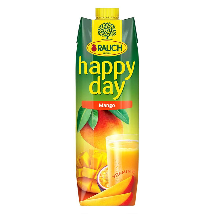 Rauch Happy Day Mango | Băutură rafinată cu fructul pasiunii | O mulțime de vitamina C | 6 x 1 litru, Tetra Prisma