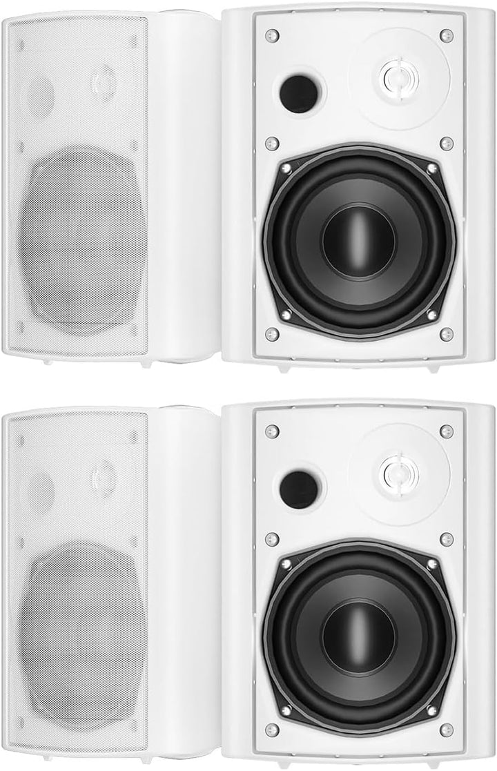 STUDIOFINIX 5,25 Zoll 600 Watt Wasserdicht Außenlautsprecher Outdoor-Lautsprecher Kompatibel Mit Bluetooth Für Garten, Perfekt Für Terrasse, Veranda, Restaurant, Home (4 Lautsprecher)