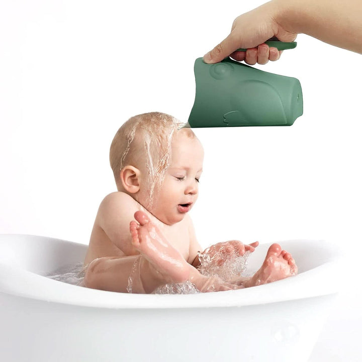 Badewannen-Spülbecher Für Baby, Süße Frosch-Form Baby Badebecher, Haarshampoo Spülmaschine Für Kleinkinder (Grün)