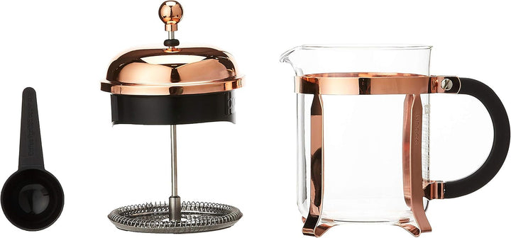 Bodum Chambord filtru de cafea 4 cești, crom, roz, 0,5 litri