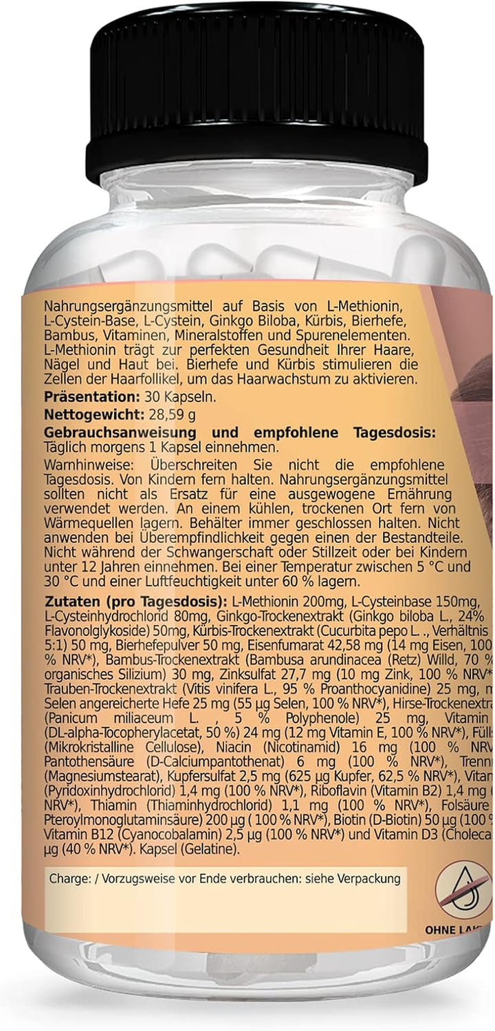 Healthy Fusion Haircomplex | Effektiv Gegen Haarausfall | Fördert Haarwachstum, Volumen & Dichte | Stärkt Haarwurzeln | Verleiht Glanz Und Vitalität | Unisex | 30 Kapseln Für Gesünderes Haar