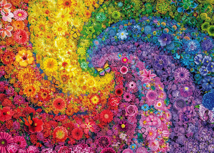 Schmidt Spiele 59744 Vârtej colorat de flori, puzzle jigsaw 2000 piese
