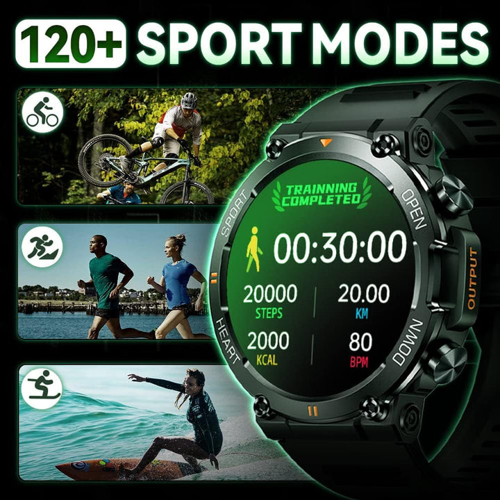 Smartwatch bărbați cu funcție de telefon, 1.39 inch 360 * 360HD, fitness ceas bărbați control muzică, ritm cardiac, pedometru, calorii, etc.Fitness tracker pentru bărbați ios Android (negru)