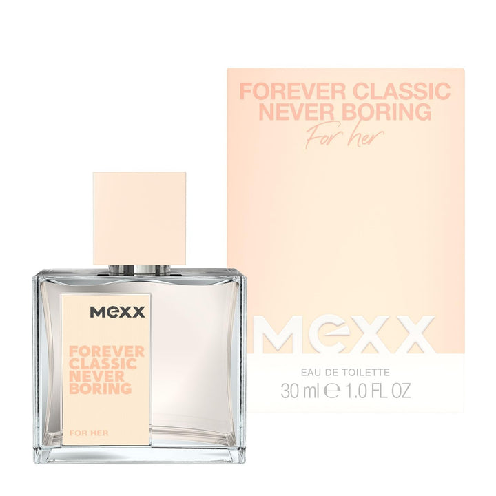 MEXX Forever Classic Never Boring Woman Eau De Toilette, parfum atemporal, floral-fructat pentru femei, 30 ml