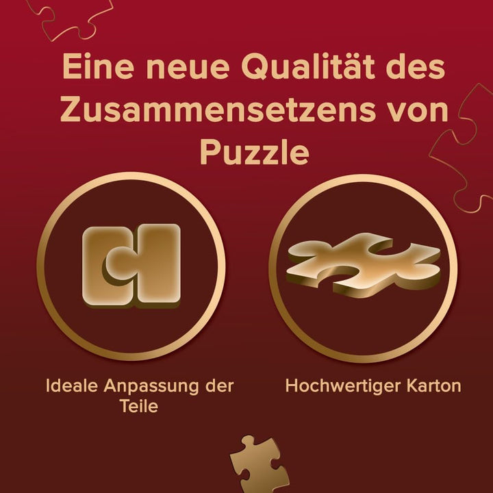 Trefl Premium plus Quality - Puzzle Tea Time: Houses Stoney Lane - 1000 elemente, Serie de imagini nostalgice pictate, Potrivirea ideală a pieselor, Pentru adulți și copii de la 12 ani