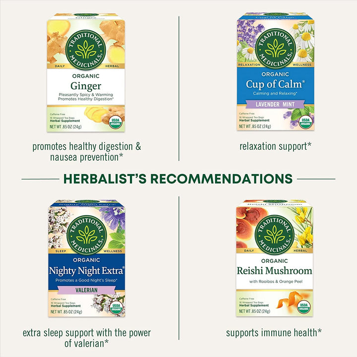 Organic Lemon Balm Herbal Tea, Calming and Supports Digestion, (Pack of 1) - 16 Tea Bags Tea USA Naty Shop