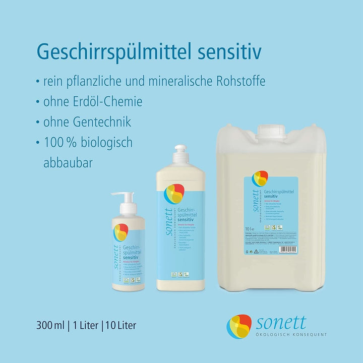 Lichid de spălat vase Sonett Sensitive, 1 litru