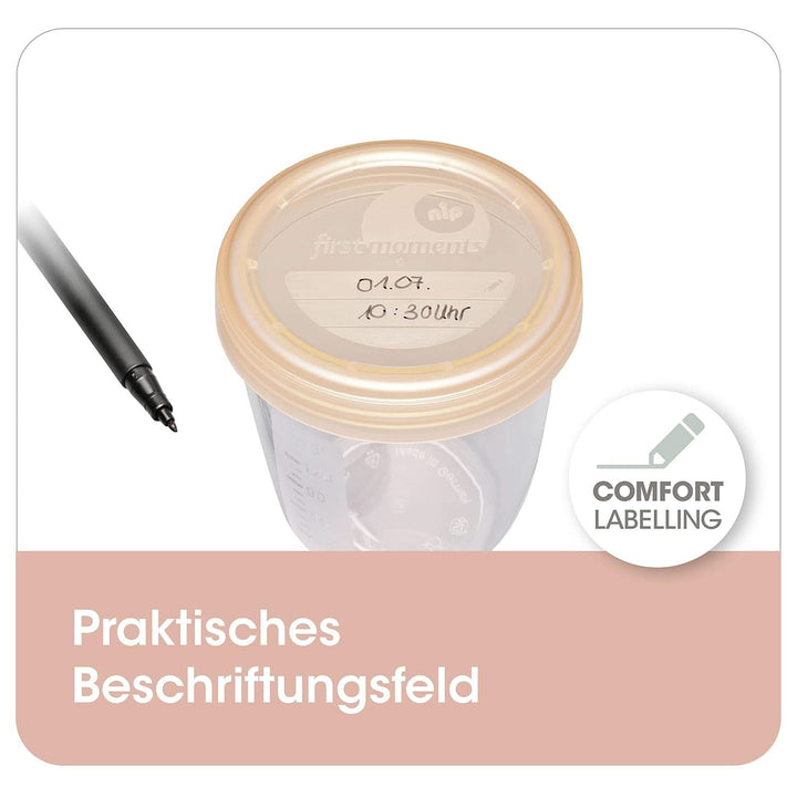 NIP First Moments Muttermilchbehälter 150 Ml, 4 Stück: Stapelbar Und Auslaufsicher, Aufbewahrung Und Sicherer Transport