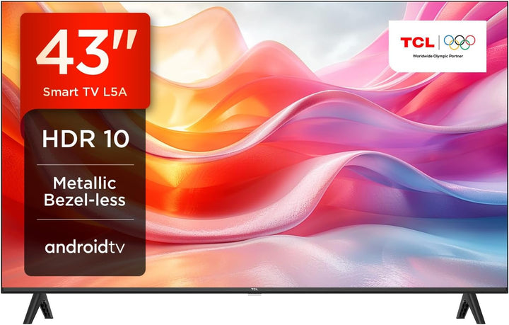 TCL 43V6C 43 Zoll Direct LED TV, 4K HDR Fernseher, Smart TV Mithilfe Von Google TV (Dolby Audio, Motion Clarity, Kompatibel Mit Google Assistant & Alexa)