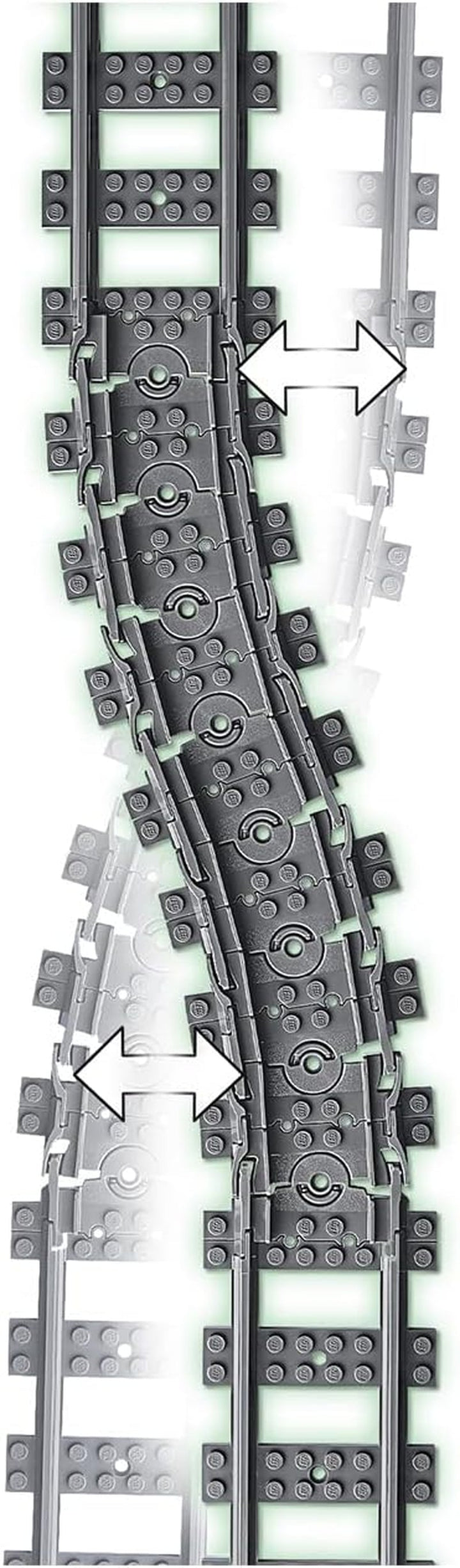 LEGO 60205 City Tracks, 20 piese, set de expansiune pentru copii, băieți și fete, set de jucării