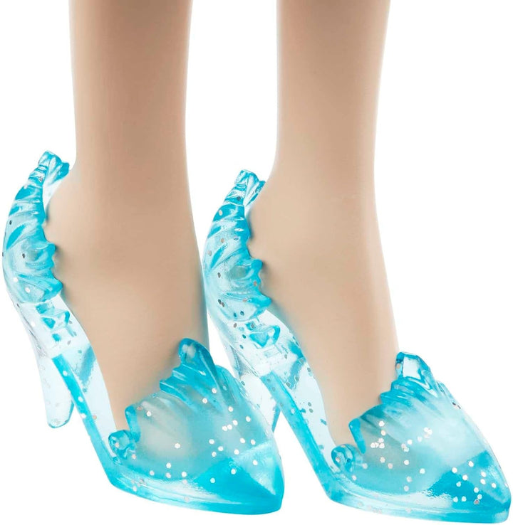 Mattel Disney The Ice Queen Elsa Doll, The Ice Queen Doll, păr blond pieptănat, mobilă, pantofi detașabili, cadouri Disney, jucării de la 3 ani, HLW47