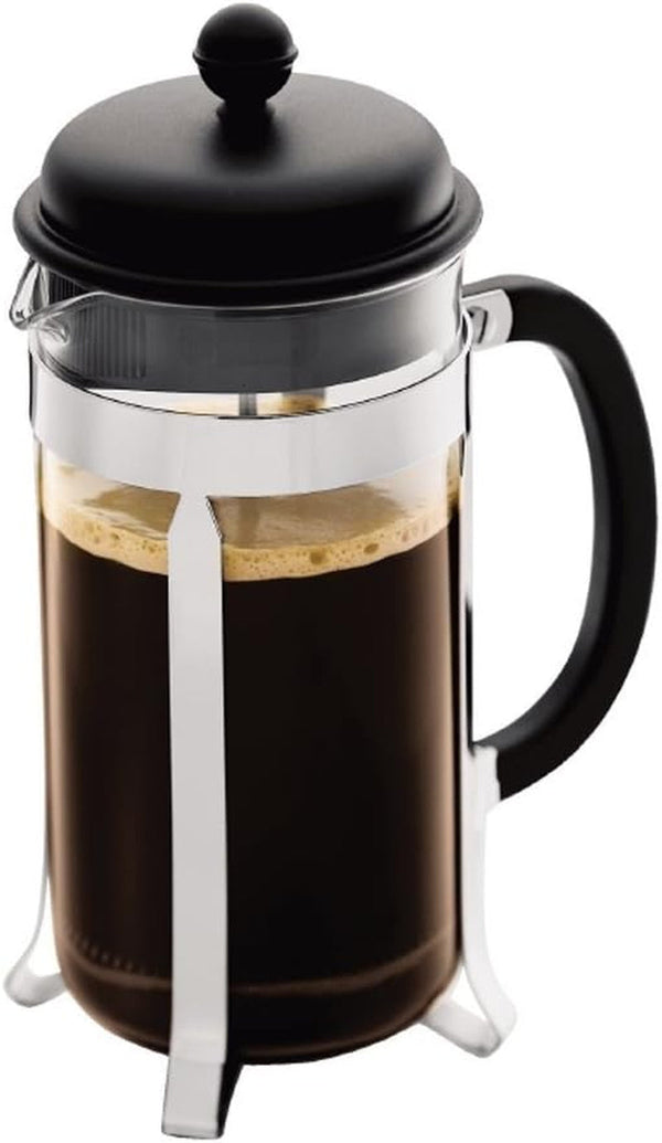 Cafetieră Bodum CAFFETTIERA (sistem French Press, filtru permanent din oțel inoxidabil, 1,0 litri) neagră