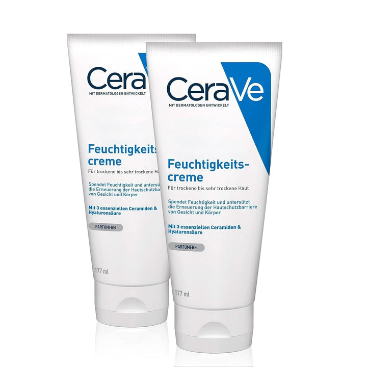 Cerave, Cremă hidratantă pentru corp și față pentru pielea uscată, cu hialuron și 3 ceramide esențiale, 454 g