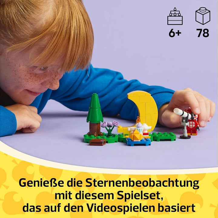 LEGO Animal Crossing Stargazing cu Eufemia, set de construcție pentru copii, set de jocuri video pentru jocuri de rol imaginative, jucărie pentru fete și băieți de la 6 ani, jucărie pentru animale cu figuri 77053
