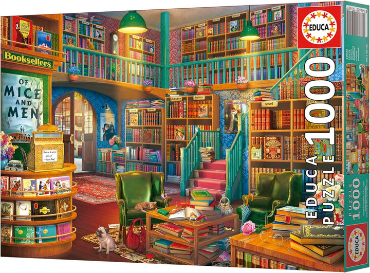 Educa - Puzzle de 1000 de piese pentru adulti | Biblioteca. Dimensiuni: 68 X 48 cm. Include lipiciul de puzzle Fixpuzzle. Pentru 14 ani (19925)