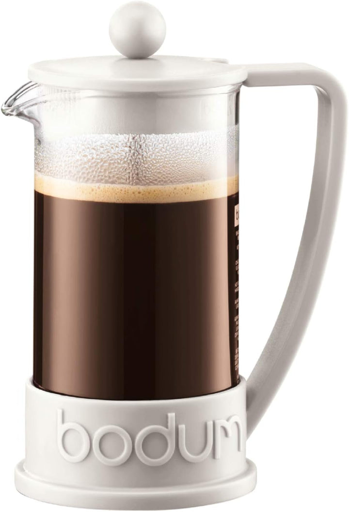 Cafetieră Bodum BRAZIL (sistem de presare franțuzească, filtru permanent din oțel inoxidabil, 1,0 litri) de culoare crem, crem
