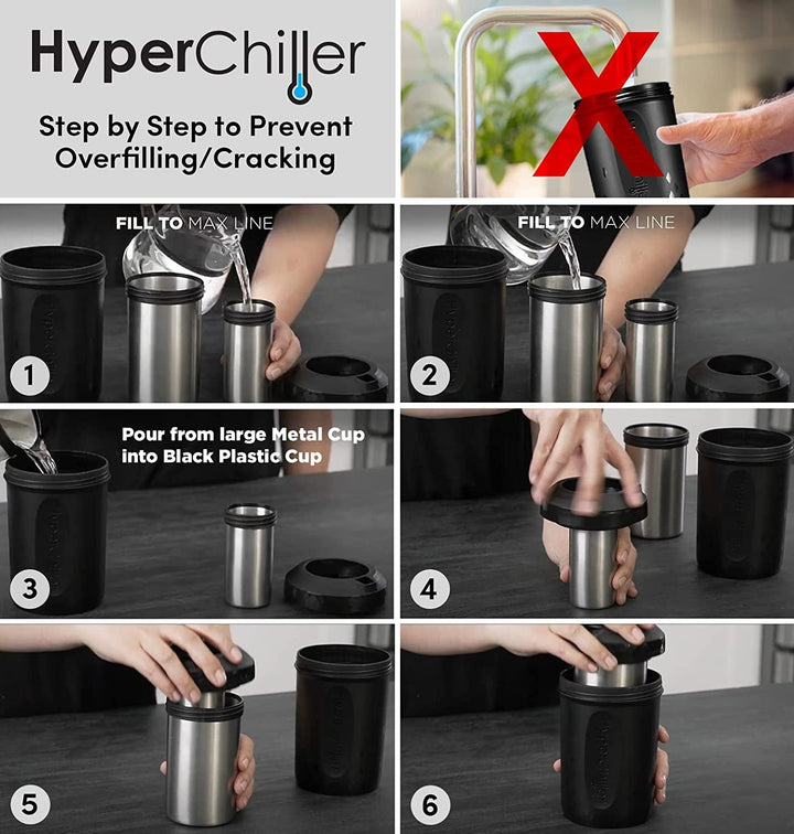 Hyperchiller EBC-1023, oțel inoxidabil, 350 grame, negru