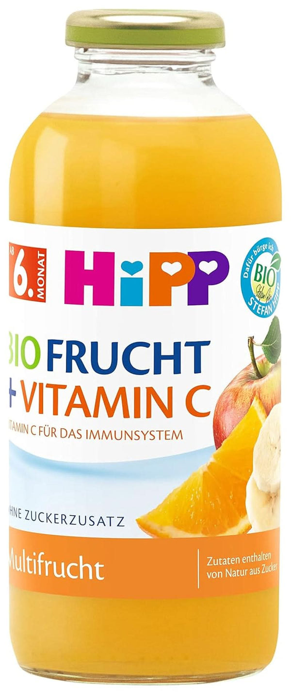 Hipp Bio-Fruchtsaft-Getränke +, Multifrucht Mit Vitamin C, 6Er Pack (6 X 0,5L)