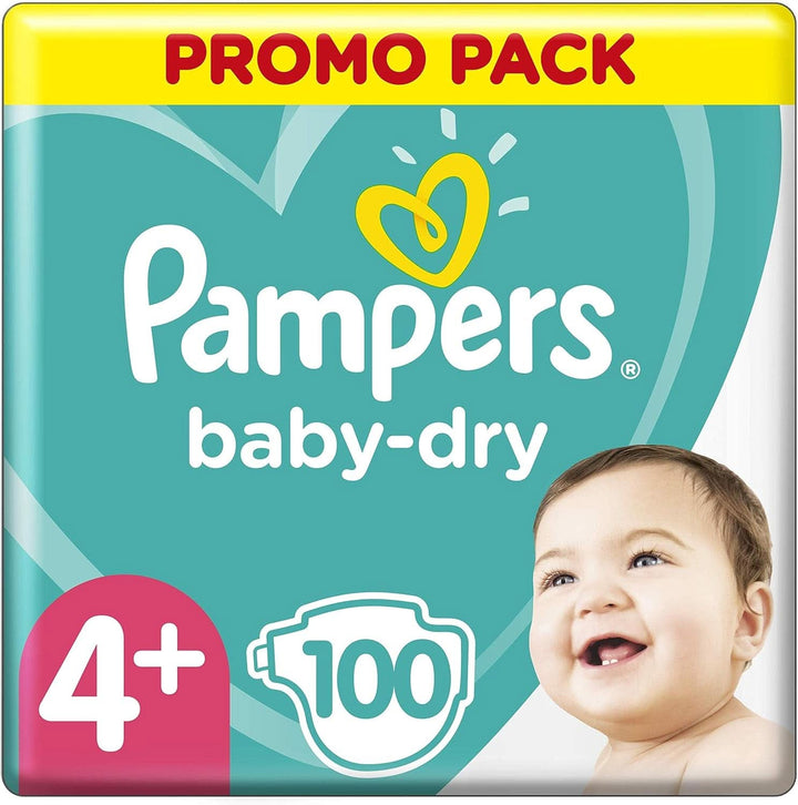 Pampers (Alte Version), Baby Windeln Größe 4+ (10-15Kg), 100 Stück