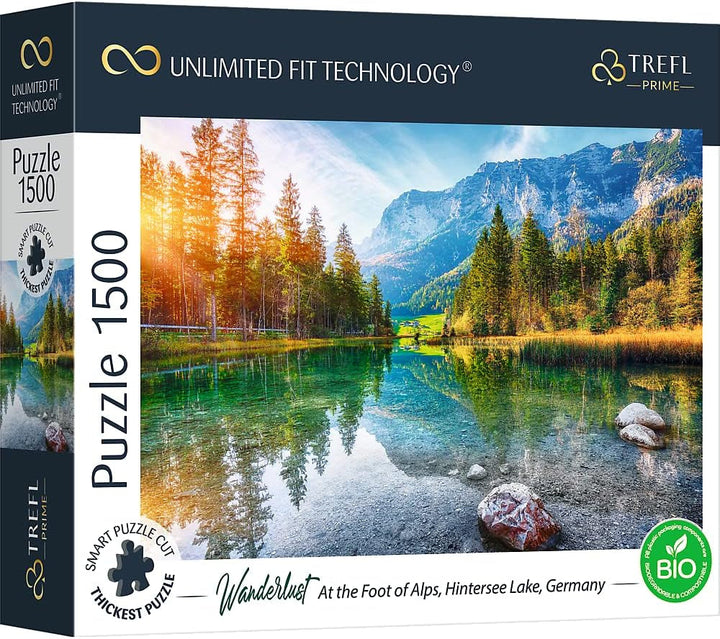 Trefl 26196 1500 elemente, carton cel mai gros, organic, ECO, Italia, apus de soare, divertisment pentru adulți și copii de la 12 ani, Uft-Puzzle Romantic Sunset: Vernazza, Liguria, Italia