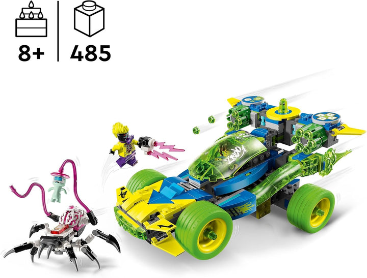 LEGO Dreamzzz Mateo cu mașina de curse de acțiune Z-Blob, set de joacă fantasy 2 în 1 cu vehicule, minifigurine și creaturi de vis pentru copii cu vârsta de peste 8 ani, cadou pentru băieți și fete 71491