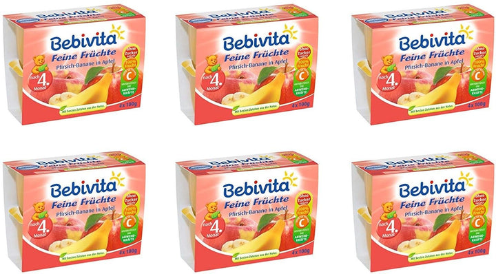 Pfirsich-Banane in Apfel, 6Er Pack ( 6 X 4 X 100 G )