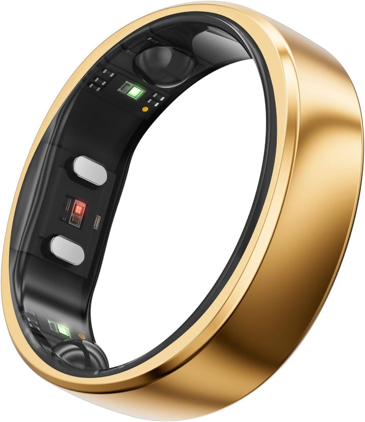 RingConn Gen 2 Smart Ring, primul sistem de monitorizare a apneei în somn din lume, fără abonament la aplicație, baterie cu autonomie de 12 zile, dispozitiv de urmărire a stresului, a ritmului cardiac și a sănătății femeilor, compatibil cu Android și iOS