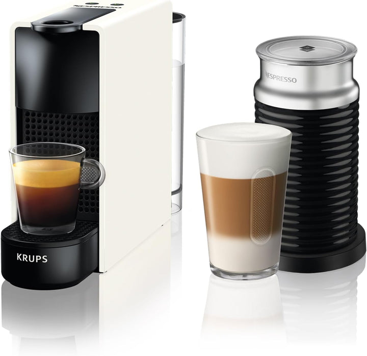 Nespresso Krups XN1101 Essenza Mini mașină de capsule de cafea, 1260W, alb, 0,7 litri