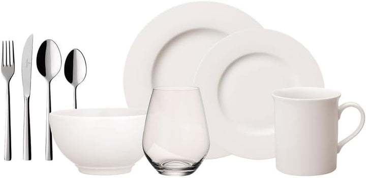 Villeroy & Boch – Twist White Geschirrset 30 Teilig Für 6 Personen, Spülmaschinenfest, Mikrowellensicher, Teller Set, Geschirr, Tafelservice, Kombiservice, Modernes Service Aus Porzellan