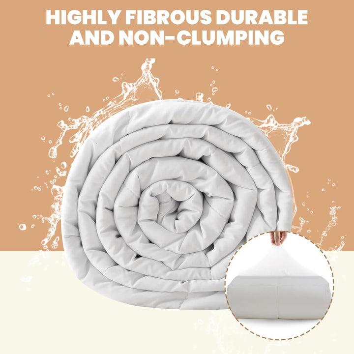 Good Nite Double Duvet, 4.5 Tog, Summer Duvet, Double Duvet, White, Quilt, Poliester, Soft And Lightweight And Machine Washable With Corner Bands (Double Bed 200 X 200 Cm)